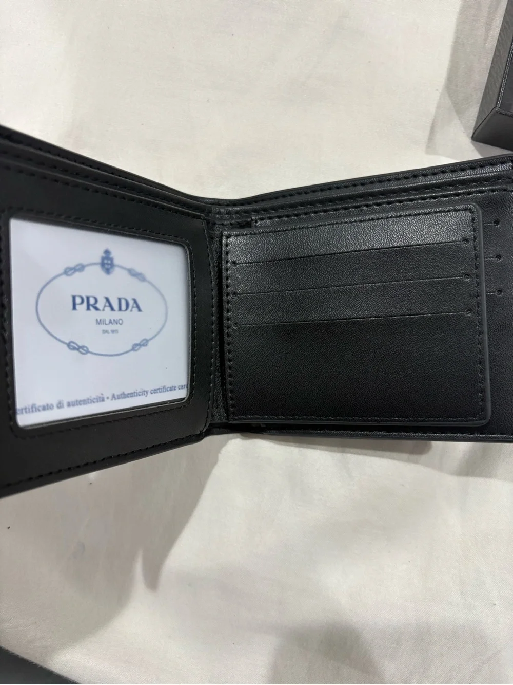 Prada Black Saffiano Logo Accessory Box